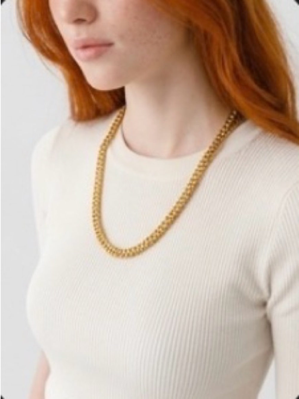 18k Gold plated Chain Necklace - Classic Women's Jewelry